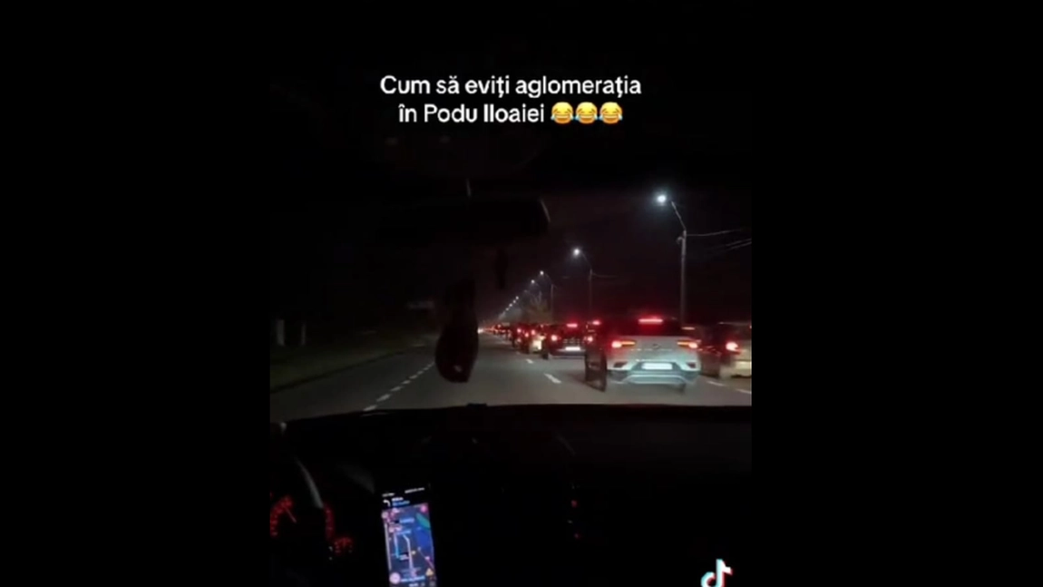 El este cel mai idiot șofer ajuns la Iași. A depășit pe contrasens toate mașinile care așteptau în coadă la Podu Iloaiei, apoi s-a lăudat cu filmarea pe TikTok
