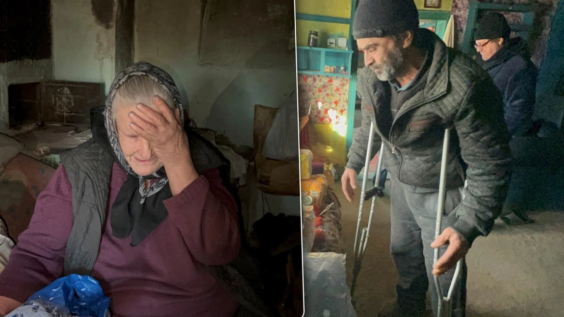 Prietenii lui Moș Crăciun au poposit și la Gelu Pâsâcaru, un bărbat bolnav, în cârje. Casa i-a luat foc înainte de sărbători: „Doamne, nu am cuvinte”