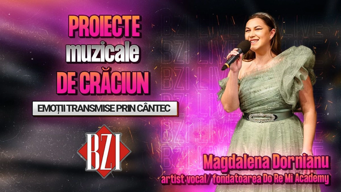 LIVE VIDEO - Magdalena Dornianu, artist vocal/ fondatoarea Do Re Mi Academy, povestește pentru BZI LIVE despre noile sale proiecte muzicale