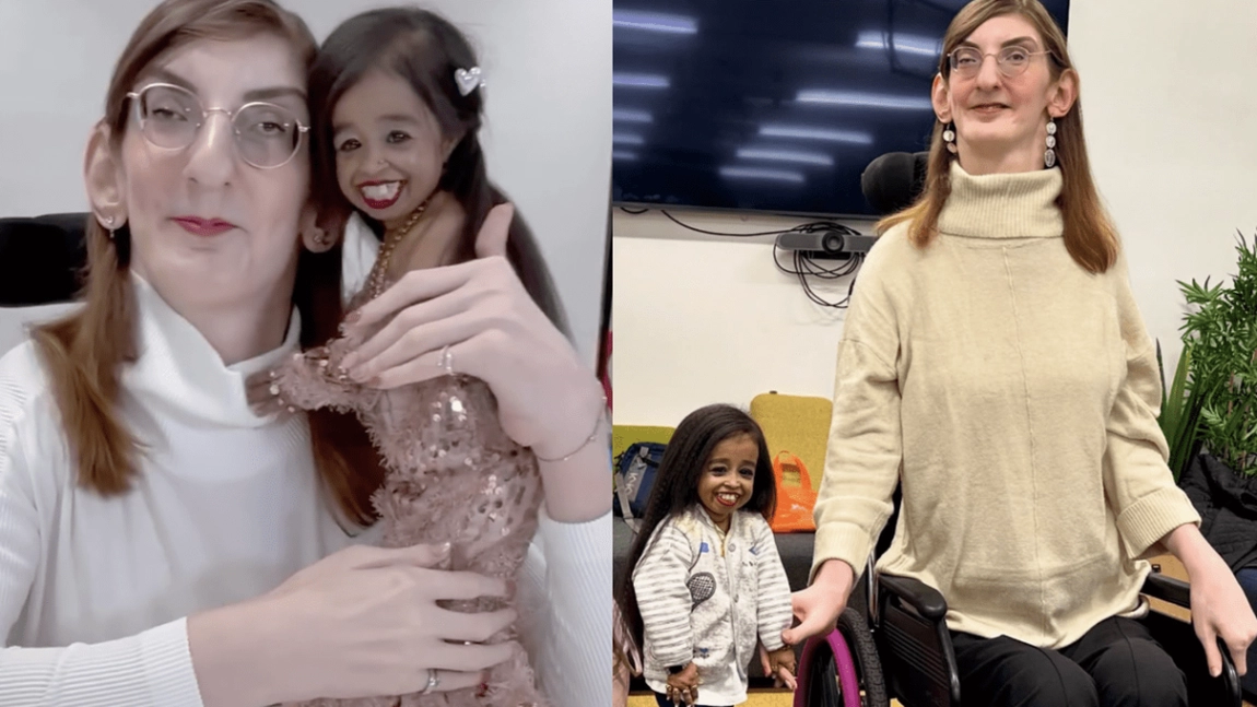 Cea mai scundă și cea mai înaltă femeie din lume s-au întâlnit. Le despart 152 cm