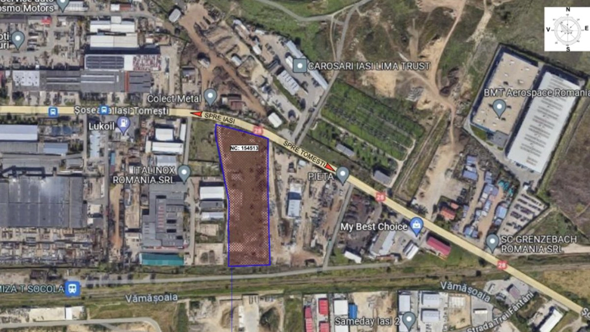 O firmă de transporturi, din Iași, vrea să construiască 7 hale de depozitare pe una dintre cele mai aglomerate șosele din Iași! Terenul are o suprafață de peste 1,5 hectare