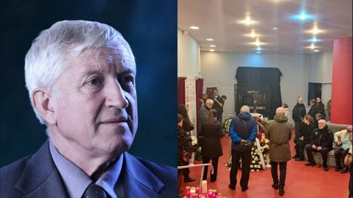 Imagini de la priveghiul lui Mircea Diaconu. Actorul, înmormântat marți la cimitirul din Săftica
