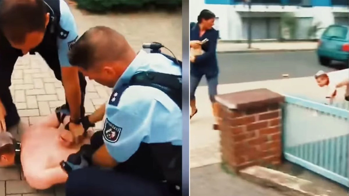 Lumea a luat-o razna! Un om care se consideră câine a fost imobilizat de către polițiști în Germania - VIDEO