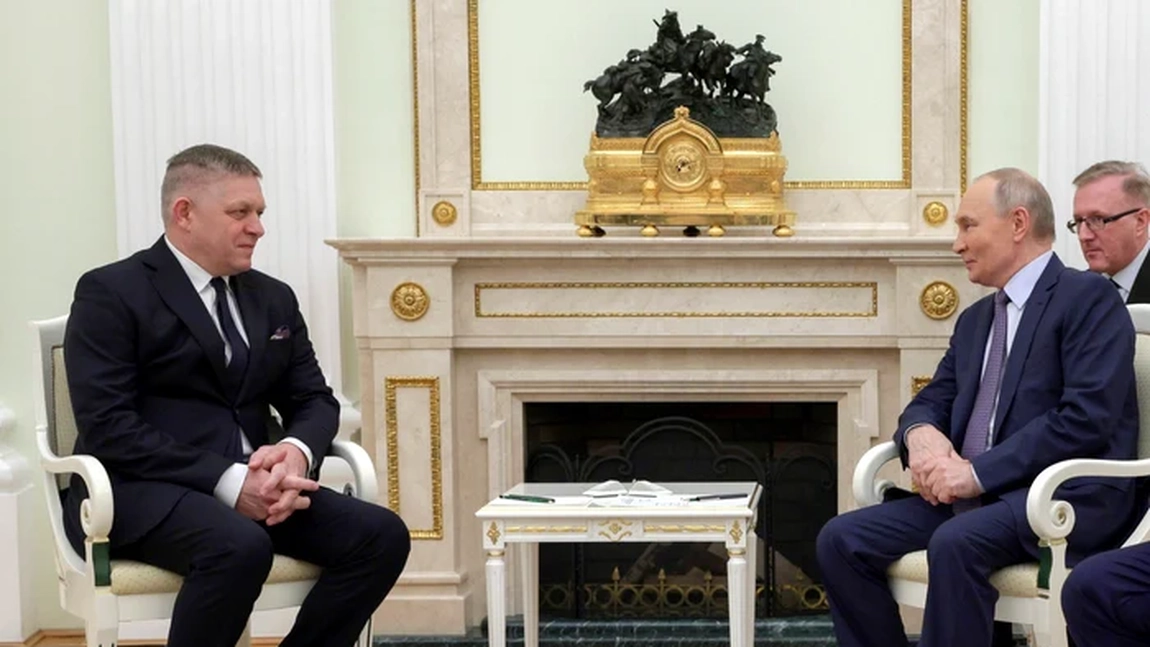 Întâlnire Putin-Fico la Kremlin: Discuții pe tema tranzitului de gaz rusesc către Europa