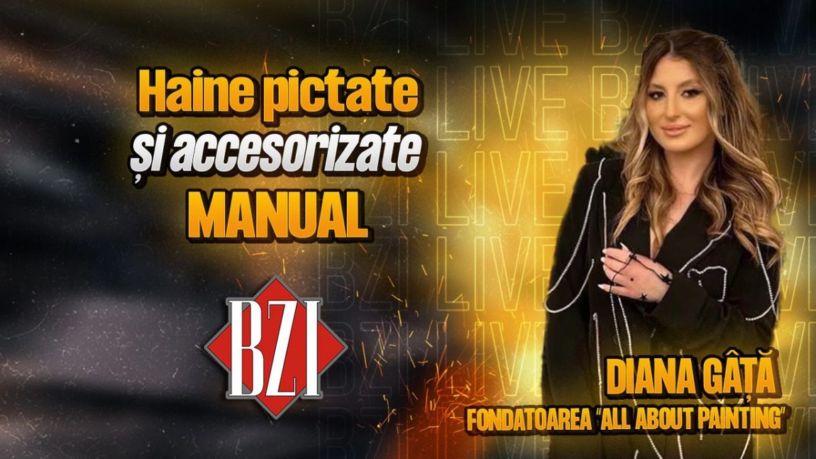 LIVE VIDEO - Haine pictate și accesorizate manual! Diana Gâță, fondatoarea “All About Painting”, într-un interviu marca BZI LIVE