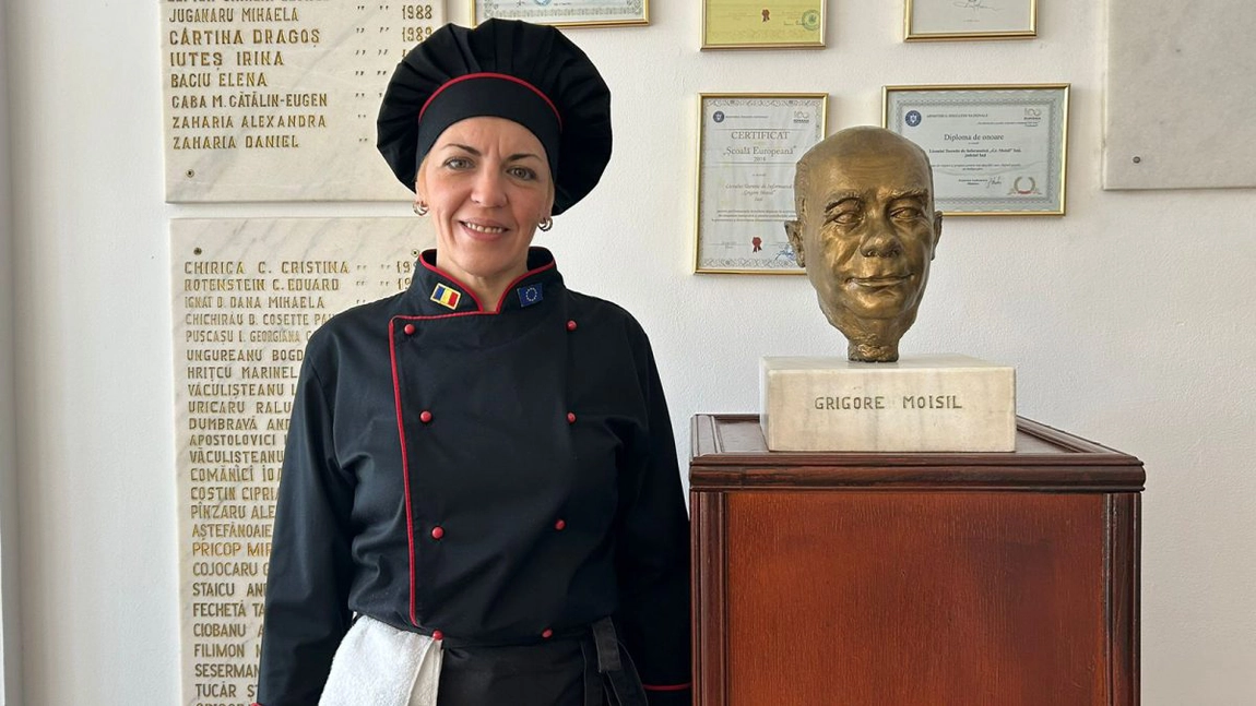 După 12 ani în restaurante din Germania, Mihaela Horlescu s-a întors să pună suflet în bucătăria elevilor din Iași: „Mâncarea, fără pasiune și fără dragoste, nu se face”