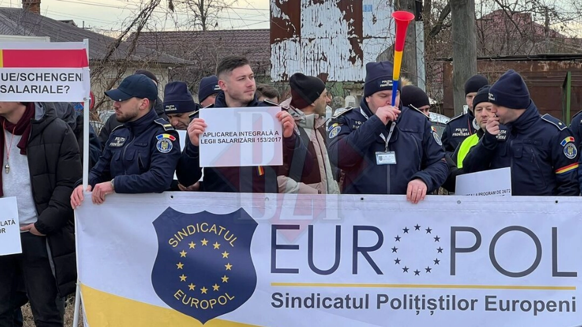 Protest Europol Iași! Polițiștii de frontieră își cer drepturile - FOTO - VIDEO