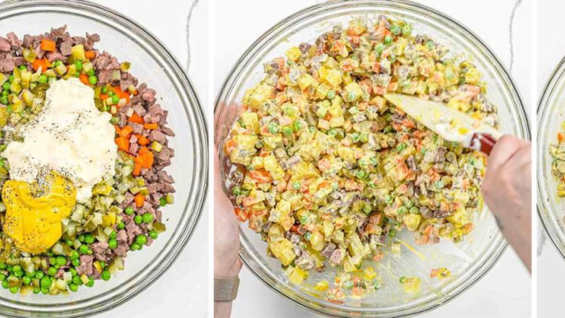 Salată boeuf fără maioneză. O alternativă sănătoasă și la fel de gustoasă