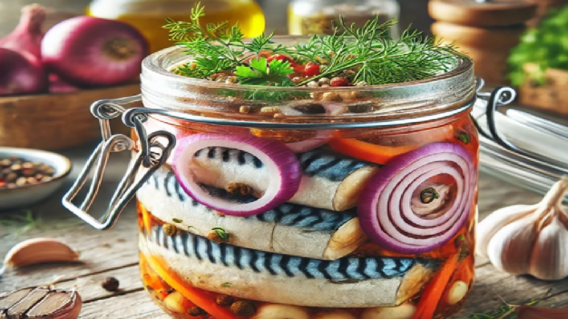 Pește macrou marinat la rece. Un preparat delicios, perfect pentru sezonul rece
