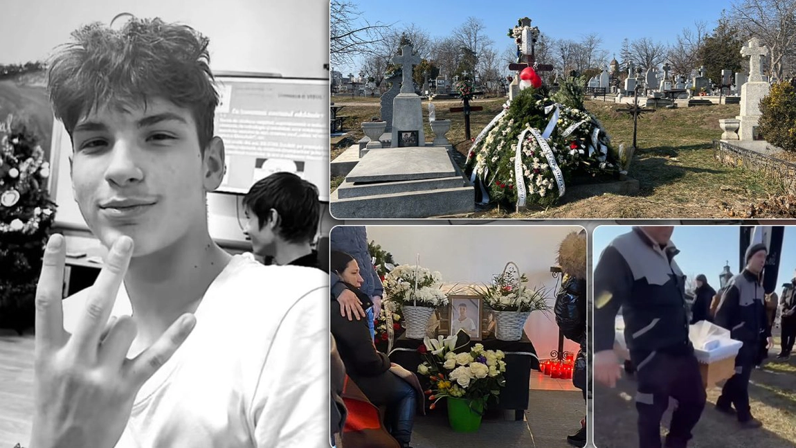 Imagini greu de privit. Adolescentul mort în cumplitul accident rutier din weekend a fost condus pe ultimul drum, la Cimitirul „Eternitatea” din Iași. Iată ce a apărut pe cer