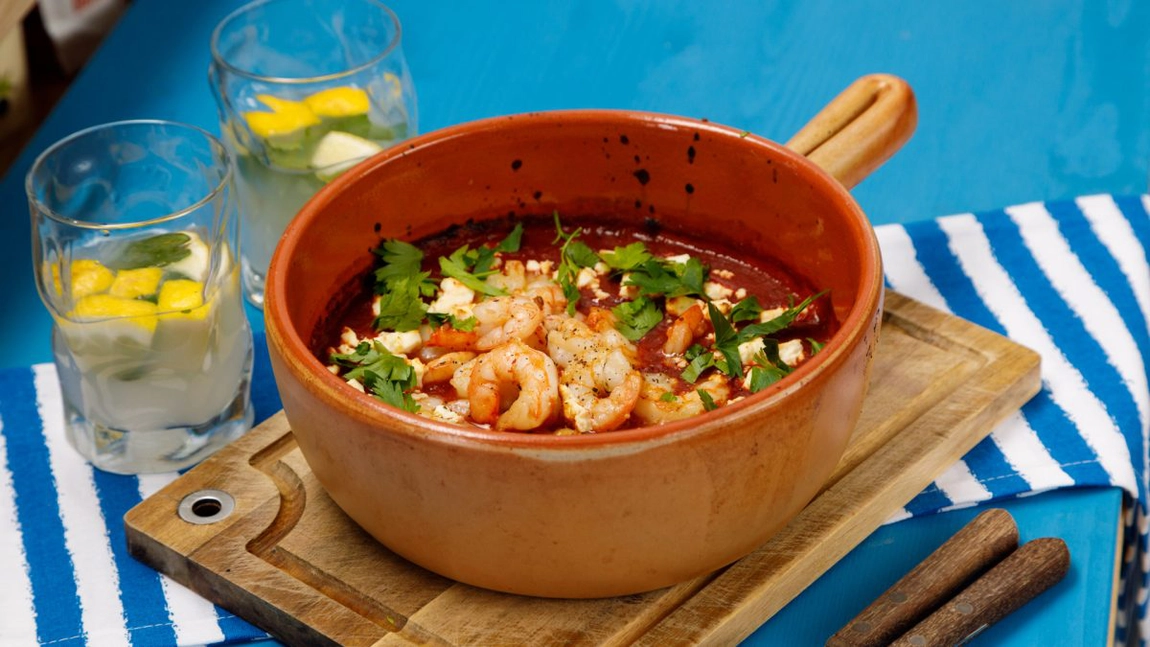 Rețeta de creveți Saganaki – Preparatul care te face să te simți ca în Grecia în propria casă