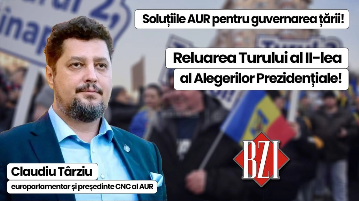 LIVE VIDEO - Subiecte naționale de interes și valoare pentru români dezbătute la BZI LIVE alături de europarlamentarul Claudiu Târziu, președinte Consiliul Național de Conducere al Alianței pentru Unirea Românilor