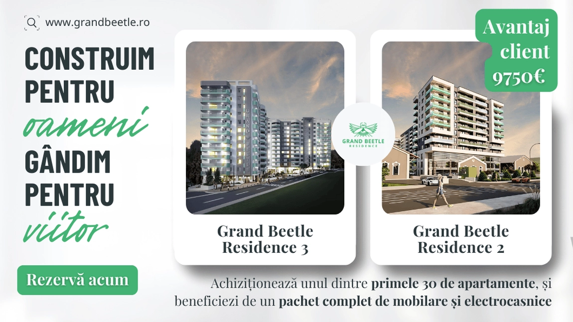 Campanie unică, Grand Beetle îți face cadou mobilarea și echiparea completă a casei tale la achiziția unui apartament! (P)