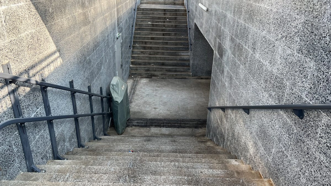 Pasajul pietonal subteran din Frumoasa a fost modernizat la finalul anului trecut, iar problemele au început deja să apară