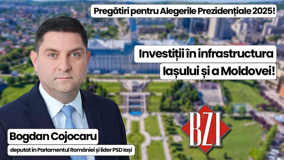LIVE VIDEO - Dezbatere politică și socială BZI LIVE alături de liderul ieșean al PSD Bogdan Cojocaru, deputat în Parlamentul României