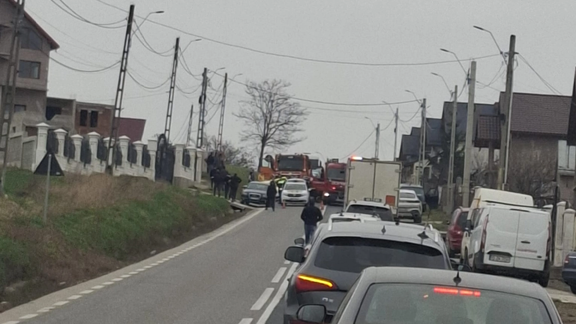 Accident rutier la Moțca! Un TIR și un taxi au intrat în coliziune