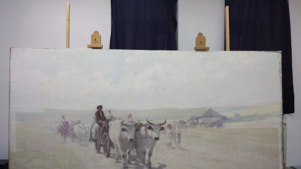 Restaurare de excepție la Palatul Culturii! Cea mai mare lucrare a pictorului Nicolae Grigorescu se află la Iași