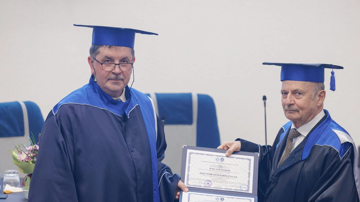 Prof. univ. emerit dr. ing. Petre Iuliu Dragomir de la UTCB, Doctor Honoris Causa la TUIASI