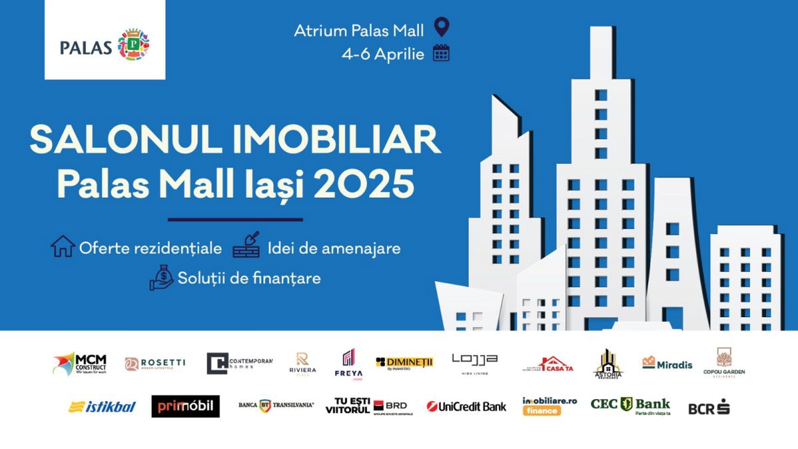 Salonul Imobiliar din Palas te așteaptă cu oferte de locuințe, dar și cu propuneri pentru amenajarea casei tale și soluții de finanțare 