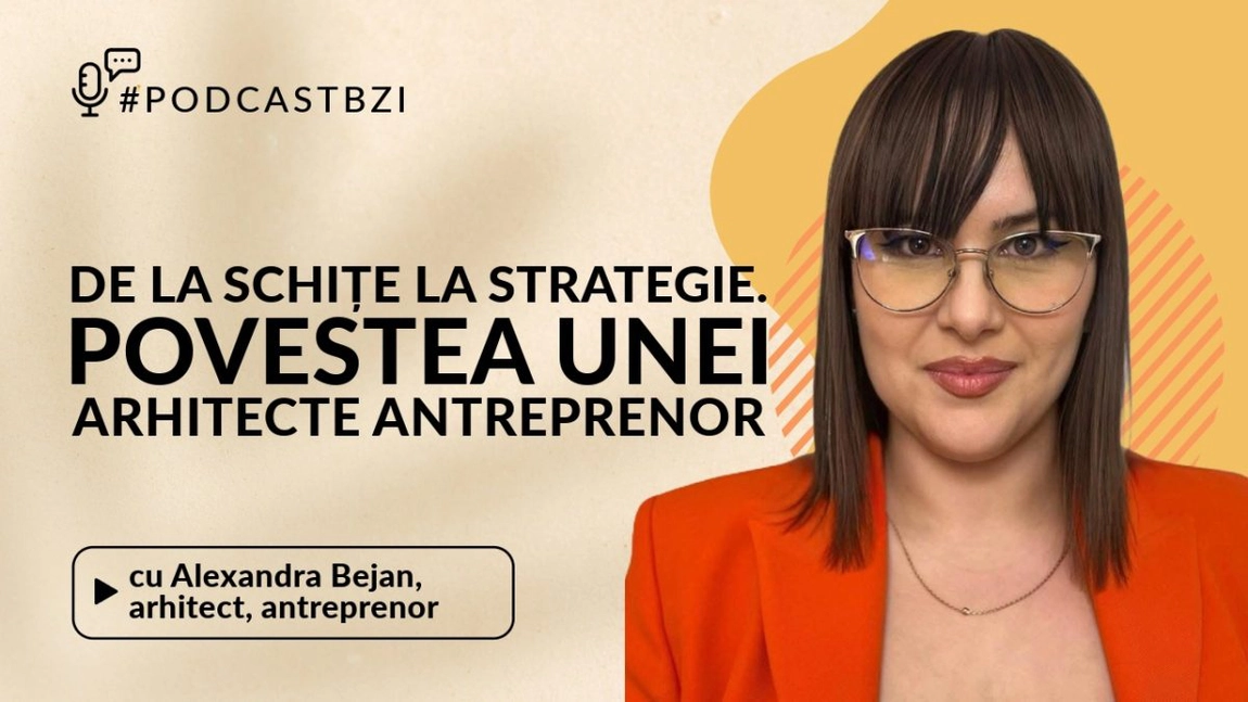 LIVE VIDEO - Alexandra Bejan, arhitectă și antreprenoare, va fi invitata următorului episod al #PodcastBZI unde va împărtăși parcursul său profesional și provocările întâmpinate în dezvoltarea propriei afaceri în domeniul arhitecturii