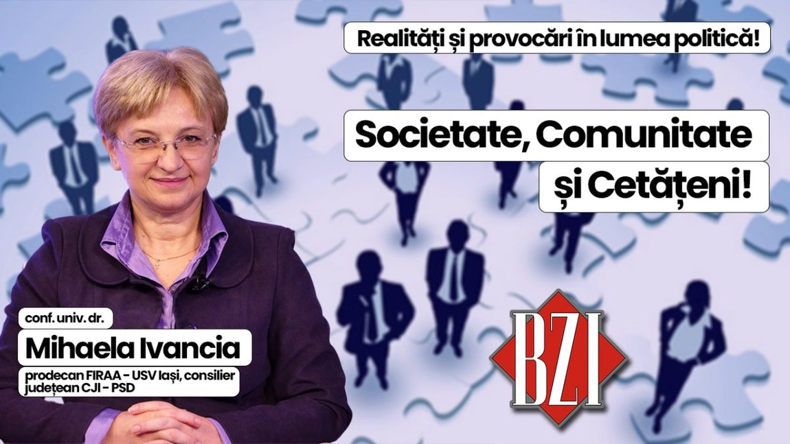 LIVE VIDEO - Top dezbatere BZI LIVE! Invitat special, la un dialog incitant, consistent, informativ este conf. univ. dr. Mihaela Ivancia, prodecan FIRAA din cadrul USV Iași și consilier județean PSD în cadrul CJI