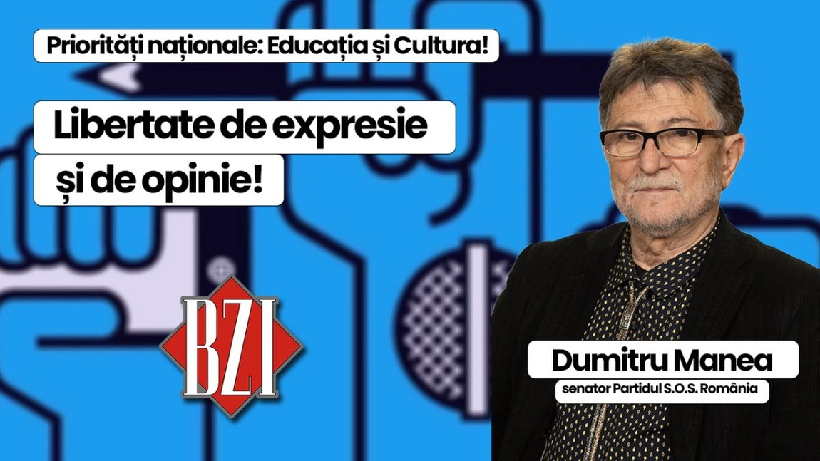 LIVE VIDEO - Dezbatere politică, socială, culturală și educațională BZI LIVE alături de senatorul de Iași al S.O.S. România Dumitru Manea! Simboluri și valori tradiționale, fără cenzură și renaștere națională