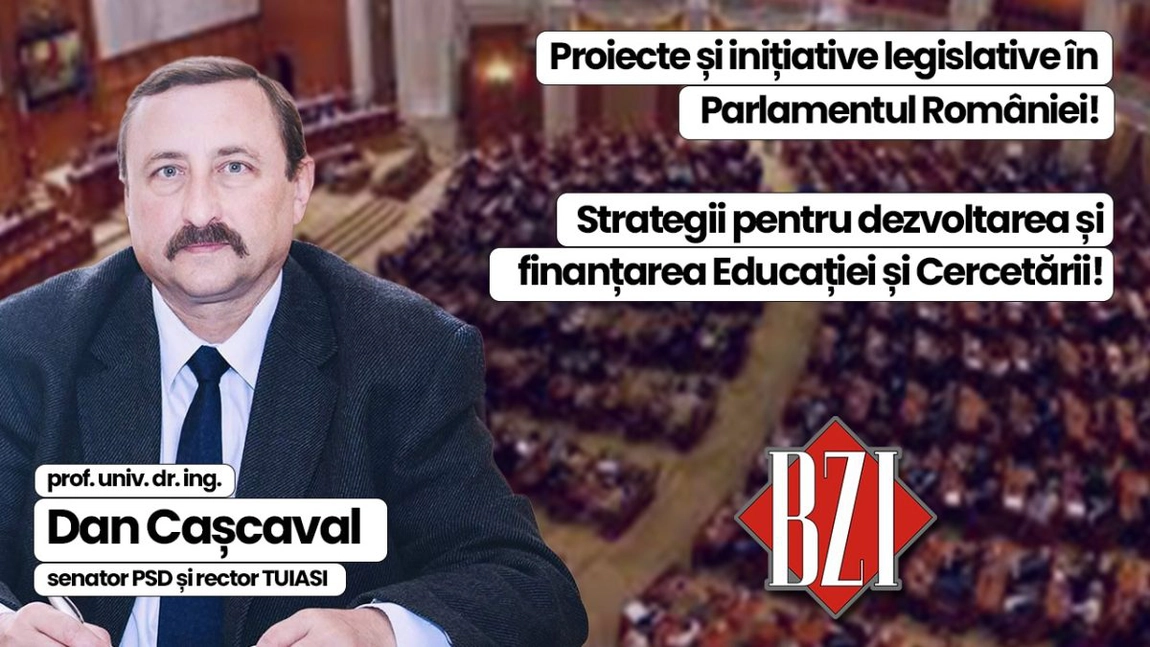 LIVE VIDEO - Dezbatere politică și educațională BZI LIVE alături de prof. univ. dr. ing. Dan Cașcaval, senator PSD respectiv rector al Universității Tehnice 