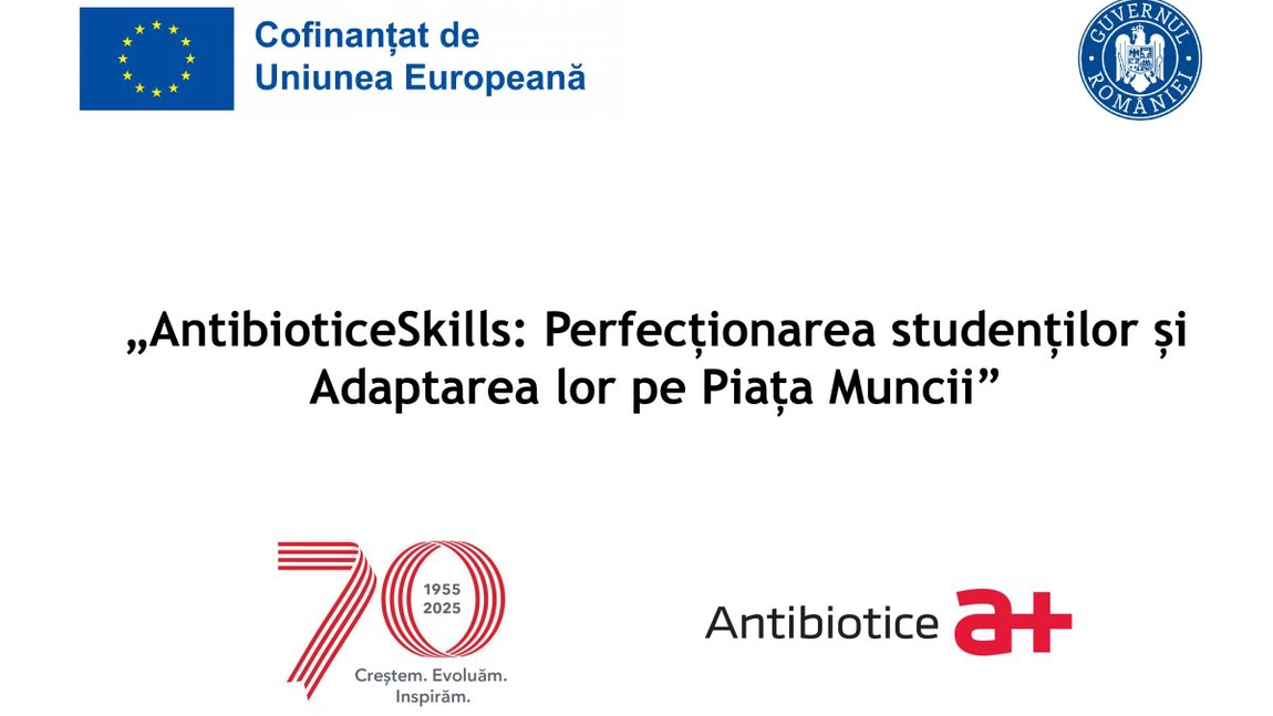 Antibiotice Iași investește 1,5 milioane euro pentru a sprijini integrarea profesională a tinerilor
