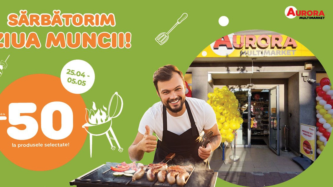 Aurora Multimarket dă STARTUL verii cu -50% la produsele de picnic și grătar!