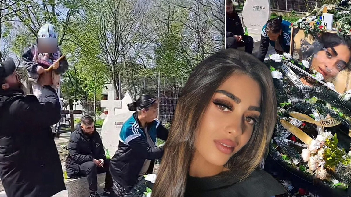 Imagini copleșitoare de la mormântul „Negruței”, frumoasa mamă care s-a sinucis în Tătărași. Fetița ei de doar 3 ani a mers să-i lase păpușa preferată lângă cruce