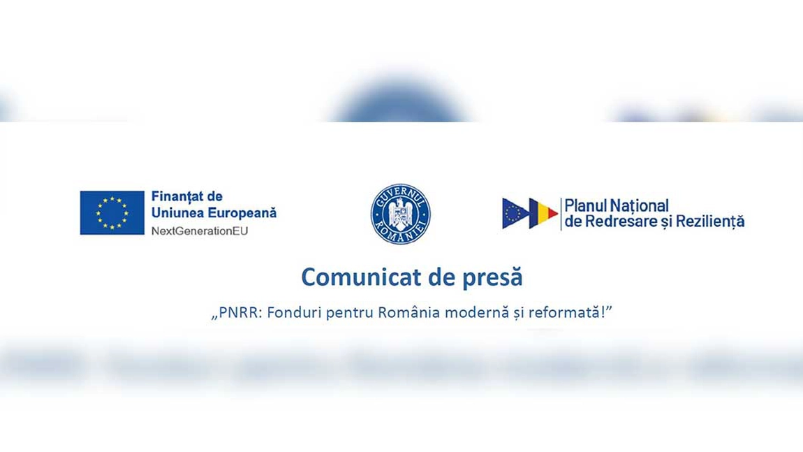 Comunicat de presă PNRR: „ Extindere rețea de alimentare cu apă și canalizare în comuna Erbiceni , județul Iași „
