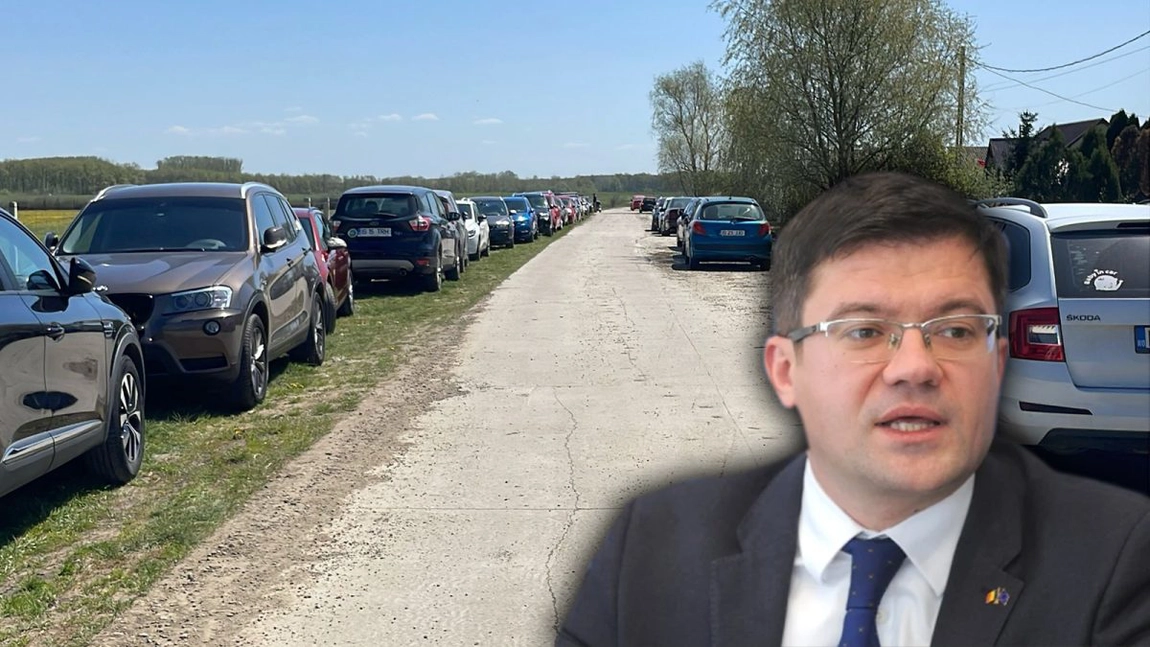 Costel Alexe, președintele Consiliului Județean Iași, a pus stăpânire pe comuna Victoria! Drumurile publice au devenit uriașe parcări pentru Arcaland
