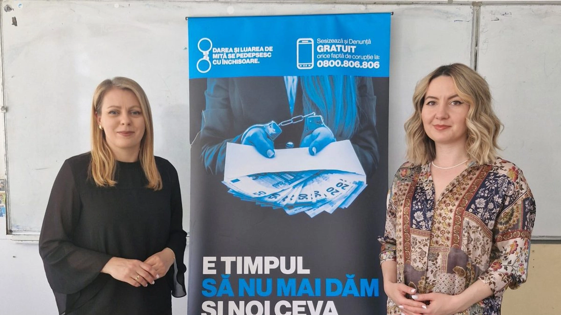 Ofițerii DGA Iași au desfășurat o activitate educațională pentru promovarea integrității la Liceul de Informatică „Grigore C. Moisil”