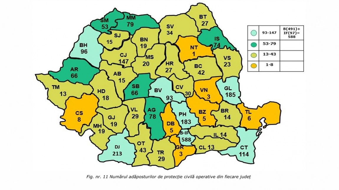 Harta adăposturilor de protecție în caz de război în România! Situație critică în unele județe