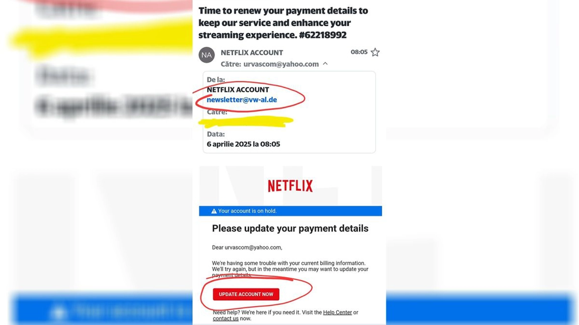 A apărut o nouă fraudă online la Iași! Mare atenție dacă aveți cont la Netflix și primiți acest mesaj! Riscați să fiți victime sigure