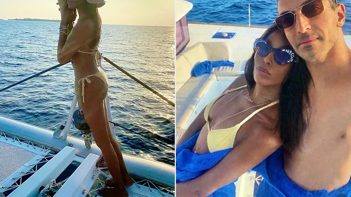 Cine este supermodelul de 54 de ani în costum de baie minuscul? Iată cum își etalează silueta perfectă
