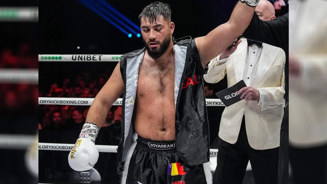 Alin Nechita a făcut spectacol la gala Glory din Olanda! „Bestia” de la Iași a reușit să îl pună la pământ pe adversarul său uriaș: „Buturuga mică răstoarnă carul mare”