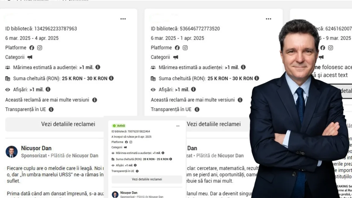 Sute de reclame rulate și milioane de lei băgați de ”independentul” Nicușor Dan în doar câteva luni! Zeci de mii de lei plătiți doar pe o singură reclamă