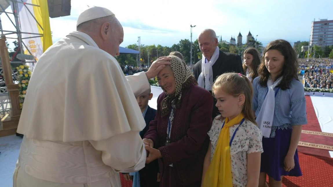 Amintire de neuitat la Iași! Ieșeanca Elisabeta Bălan, emoționată de întâlnirea cu Papa Francisc
