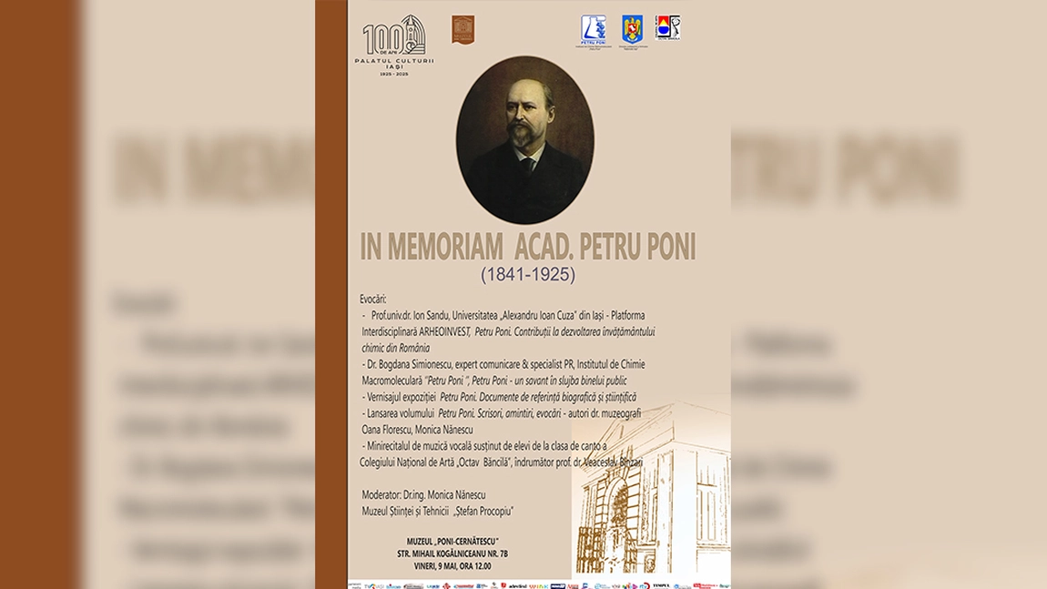 In Memoriam Acad. Petru Poni - 100 de ani de la dispariția reputatului chimist ieșean   