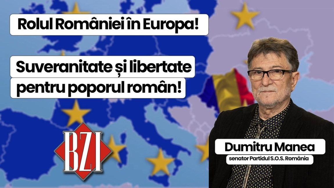 LIVE VIDEO - Ediție BZI LIVE dezbatere politică alături de Dumitru Manea, senator de Iași al S.O.S. România. Vor fi analizate subiectele de actualitate