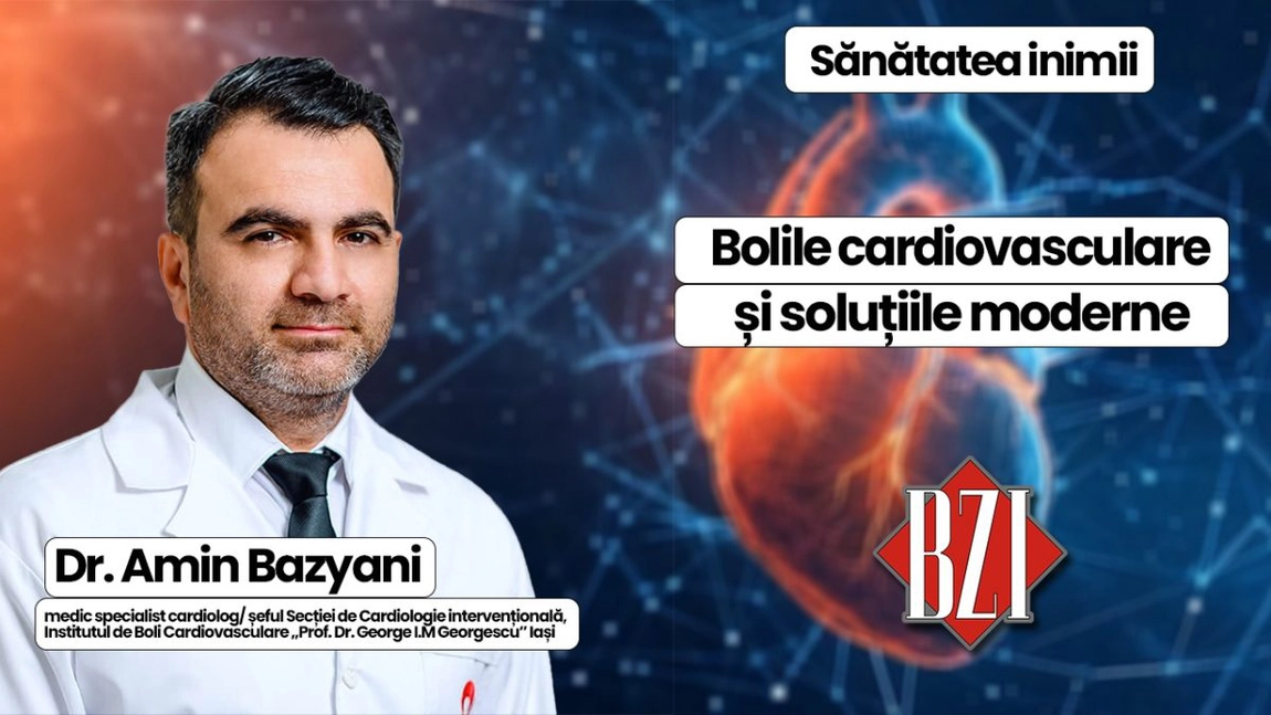 LIVE VIDEO - Hipertensiunea arterială sau „ucigașul tăcut” care poate fi ținut sub control. Dr. Amin Bazyani, medic primar cardiolog, șeful Secției de Cardiologie Intervențională, Institutul de Boli Cardiovasculare „Prof. Dr. George I.M Georgescu” Iași discută în emisiunea BZI LIVE despre soluțiile moderne în bolile cardiovasculare