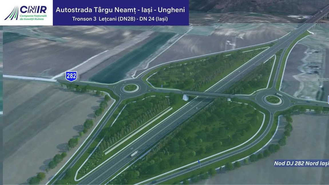 A fost lansată licitația pentru ultimele trei tronsoane ale Autostrăzii Unirii, în județul Iași