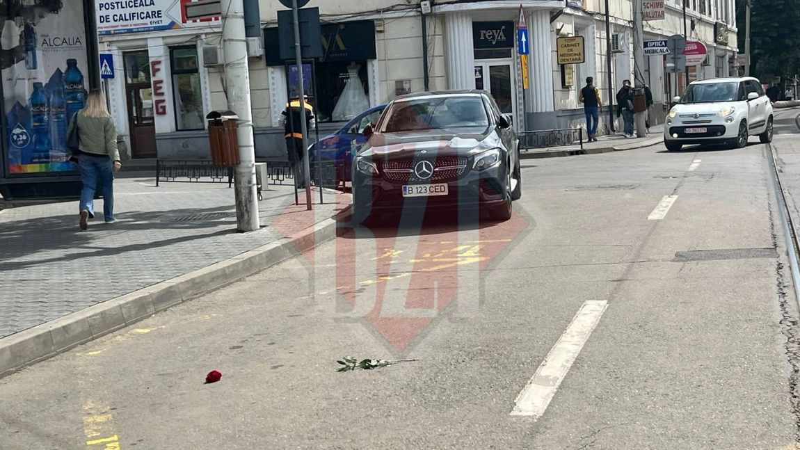 Afaceristul Cristian Stanciu parchează, din nou, mașina oriunde în Iași! Polițiștii nu îi fac nimic