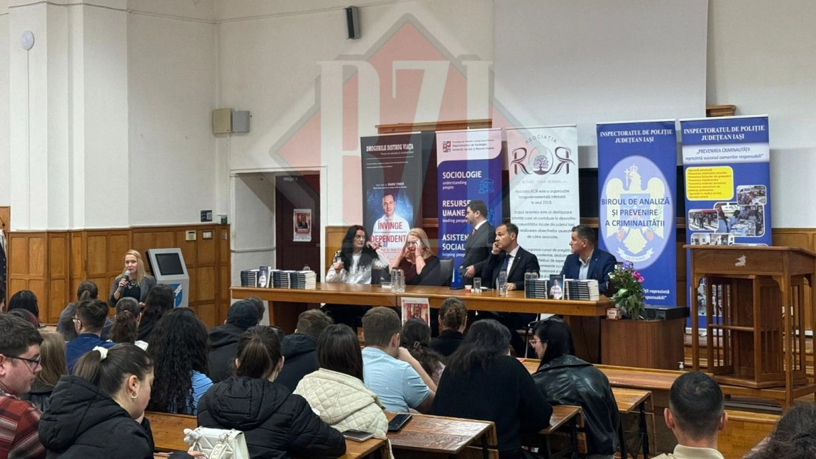 Conferința “Drogurile distrug viața” are loc la UAIC Iași. Evenimentul aduce în prim-plan pericolele consumului de substanțe nocive în rândul tinerilor