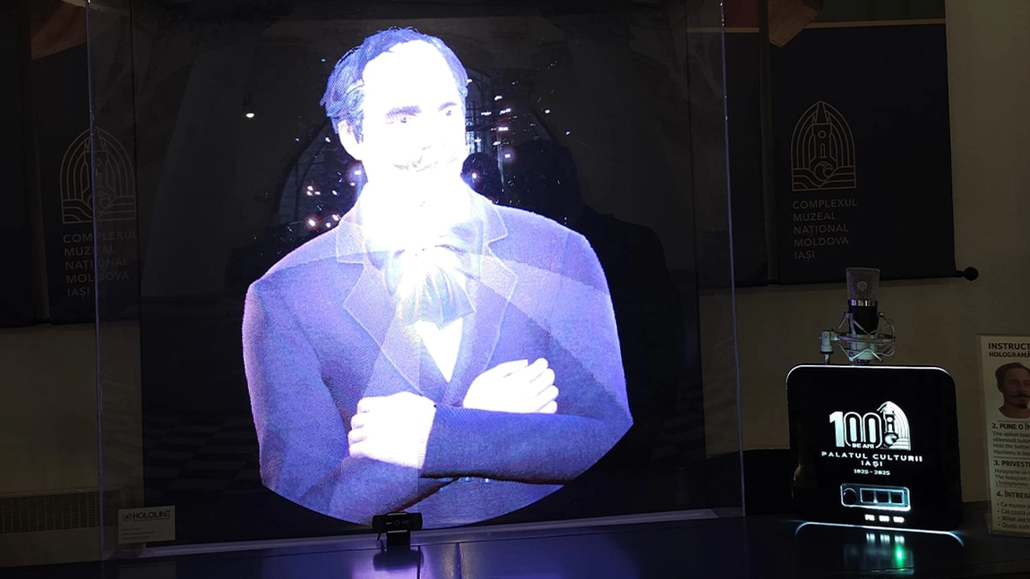 Premieră la Palatul Culturii din Iași! Se lansează prima InfoHologramă dintr-un muzeu din România