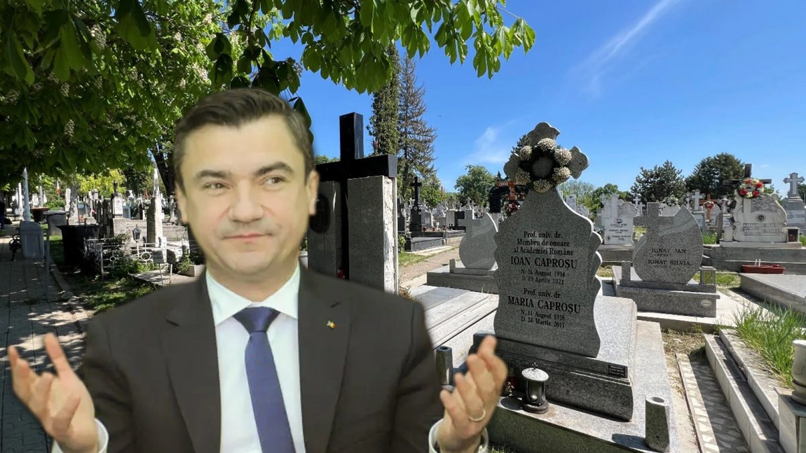 Primarul Mihai Chirica, deghizat în gropar la Cimitirul „Eternitatea”? A vrut să-l dezgroape pe poetul Cezar Ivănescu, pentru că, din morți, nu și-a plătit taxele la primărie