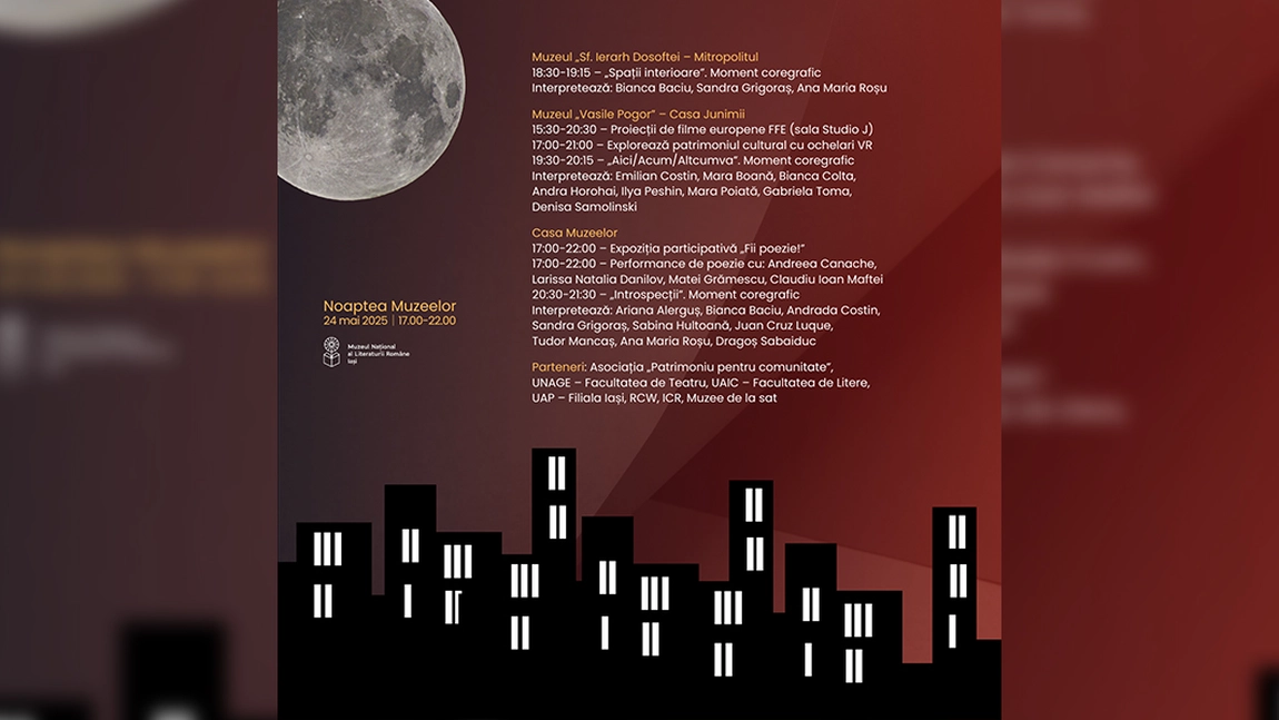 Programul cultural complet pentru Noaptea Muzeelor la MNLR Iași