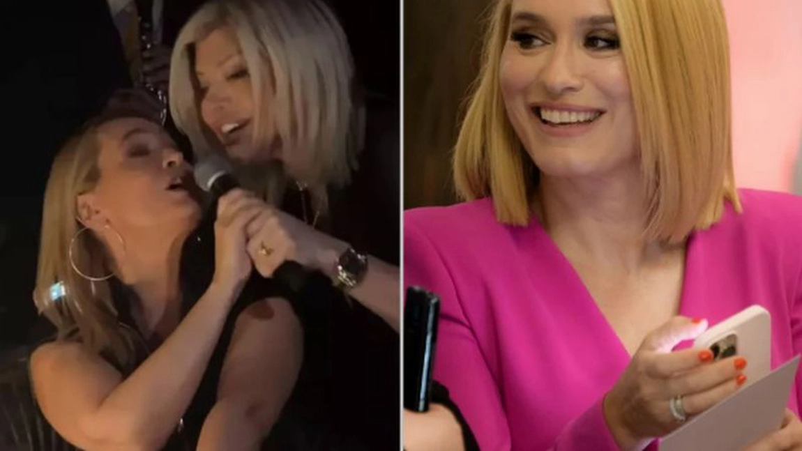 Andreea Esca și-a făcut talentul la ziua Loredanei Groza! A luat microfonul în mână și a făcut senzație
