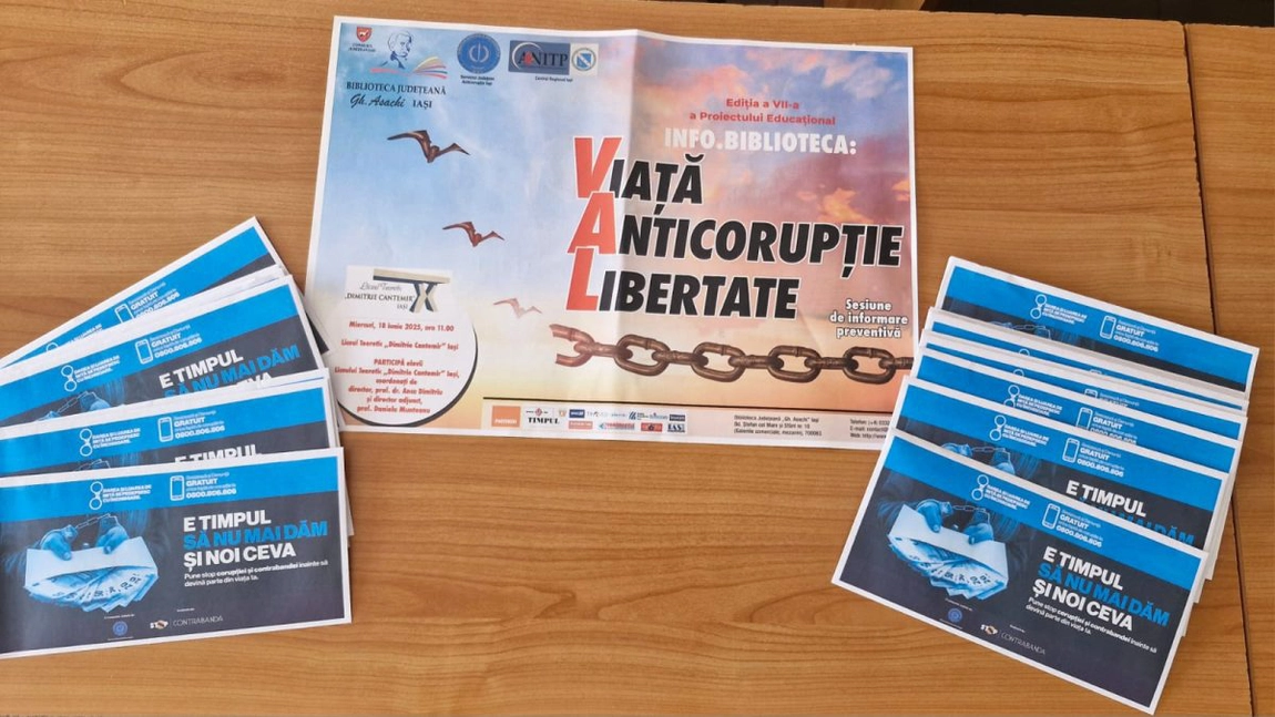 Proiect inedit la Iași! Ce au aflat elevii despre corupție și cum să se protejeze de traficul de persoane